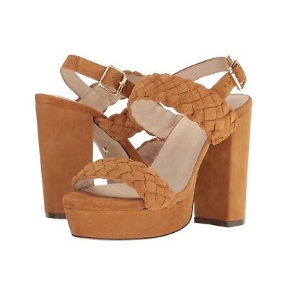 RAYE Haven Whiskey Suede Platform Sandals